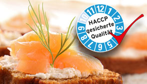 HACCP Plakette zur, durch Fürst Schädlingsbekämpfung, geprüften Lebensmittelsicherheit