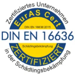 EurAS Cert zertifiziertes Schädlingsbekämpfungsunternehmen nach DIN EN 16636